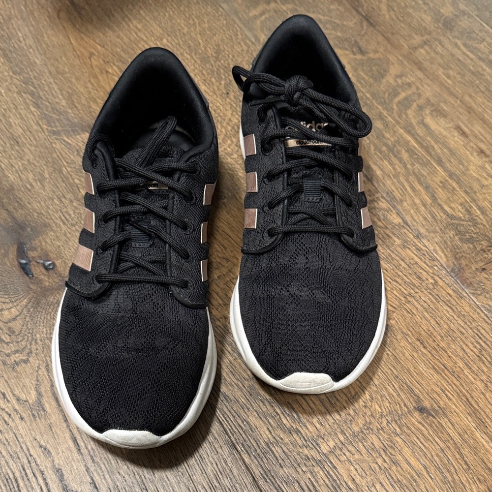 Adidas Women’s Black and Tan Sneakers